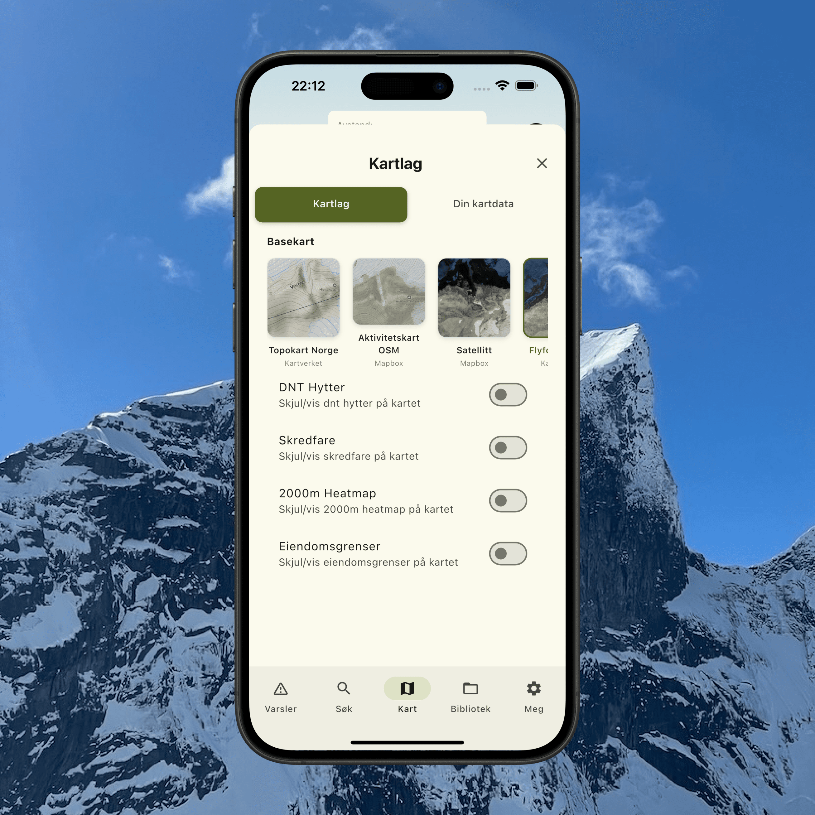 Detaljerte kartlag for alle eventyr